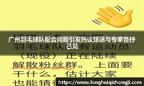 广州羽毛球队配合问题引发热议球迷与专家各抒己见